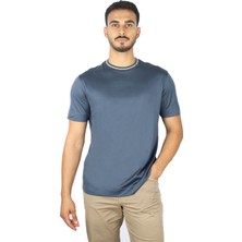 Emporio Armani Erkek Pamuklu Kısa Kollu Yuvarlak Yaka Mavi1 T-Shirt 6D1T95 1JOSZ-09T6