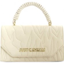 Just Cavalli Kadın Marka Logolu Ayarlanabilir Zincir Askılı Bej Omuz Çantası 77RA4BE4ZSB23-004