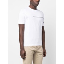 Paul & Shark Erkek Logolu Basic Regular Fit Kısa Kollu Beyaz T-Shirt 23411033A-010