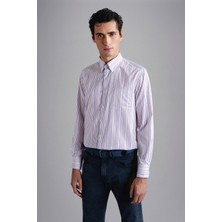 Paul & Shark Erkek Dokuma Gömlek Yaka Uzun Kol Günlük Çok Renkli Gömlek 24413062-V89