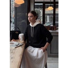 Mayovera Sweatshirt - Balon Nakış Kapşonlu