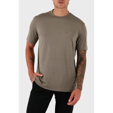 Emporio Armani Erkek Pamuklu Marka Logolu Bisiklet Yaka Haki T-Shirt EM002996 AF13721-U6189