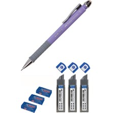 Faber-Castell Faber Apollo 0.7 Uçlu Kalem Mor + Faber Sınav Silgisi + Faber 0.7 Uç