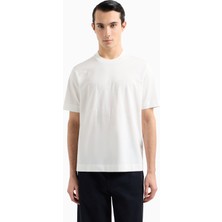 Emporio Armani Erkek Regular Fit Yuvarlak Yaka Pamuklu Kısa Kollu Beyaz T-Shirt EM000943 AF10762-F0084