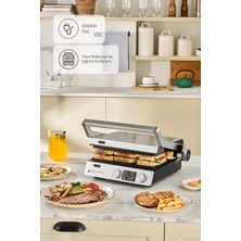 Allians Çelik Pro Sear & Grill Inox 2007, 2000W, 6 Dilim Tost ve Izgara Makinesi