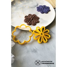 PremiumPort 2'li Papatya Şekillendirici, Kurabiye ve Şeker Hamuru Kalıbı Seti