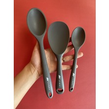 PremiumPort Silikon Uzun ve Kısa Kaşıklar, Dayanıklı ve Isıya Dayanıklı, Çok Amaçlı