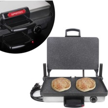 Allians Inox Metal Turbo Grill Granit Bazlama ve Lahmacun Tost Makinesi