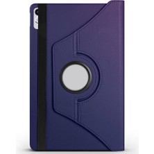 Lenovo Tab P11 11.5 (2.nesil) TB350UF Uyumlu Sbt Dönebilen Standlı Kılıf-Lacivert