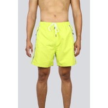 Emporio Armani Erkek Normal Bel Kısa Boy Yandan Şerit Marka Yazı Desen Bağlamalı Yeşil Mayo EM001382 AF12333-U7084