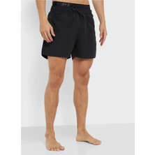 Emporio Armani Erkek Şerit Detaylı Bağcıklı ve Lastikli Siyah Mayo EM000686 AF12329-UC001