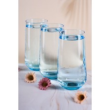 PremiumPort Şık 6'lı Turkuaz Su Bardağı Seti, 470CC, Dayanıklı ve Modern Tasarım