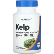 Nutricost Kelp (Özelsporcugıdaların'dan !!) 325MCG Of Iodine, 240 Tablet.