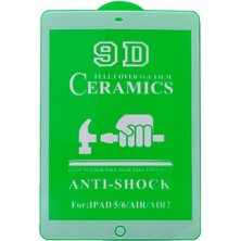 iPad 9.7 2018 (6.nesil) Uyumlu Sbt Tablet Seramik Ekran Koruyucu-Beyaz