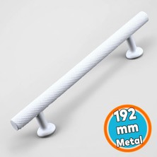 Nzb Mobilya Çekmece Mutfak Dolabı Dolap Kulpları Kulbu Kulpu Beyaz Metal Kulp 192 mm - 19.2 cm
