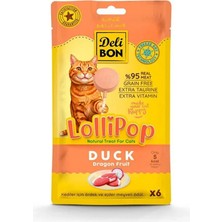 Delibon Ördekli Lolipop Kedi Ödül Maması 6lı