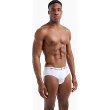 Emporio Armani Erkek Modal Kumaş Logolu Lastikli Bel Beyaz Boxer EM000360 AF10783-U0002