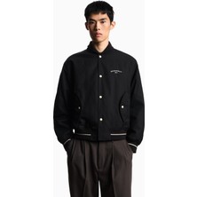 Emporio Armani Erkek Uzun Kol Düğme Kapama Sırt Bölümde Işlemeli Logo Siyah Ceket EM003124 AF18264-UC001