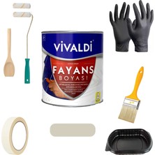 Vivaldi Vivaldi-Tezgah,mermer,fayans Boyası Seti Vernik ve Astar Gerektirmez Mutfak ve Banyo Boyası 1kg