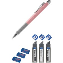 Faber-Castell Faber Apollo 0.7 Uçlu Kalem Pembe + Faber Sınav Silgisi + Faber 0.7 Uç