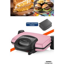 Allians Sedef Pembe 1750W Granit Tost ve Izgara Makinesi, 5 Kademe Isı Ayarı