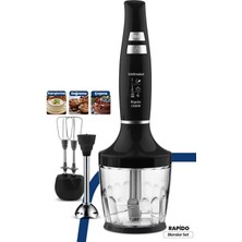 Allians Yüksek Güçlü 1500W Paslanmaz Çelik 3'ü 1 Arada Turbo Blender Seti