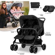 Lorelli Twin Ikiz Bebek Arabası – Black Bay