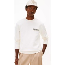 Tommy Hilfiger Erkek Regular Fit Yuvarlak Yakalı Logo Baskılı Uzun Kollu Sarı Sweatshirt MW0MW41433-Z00