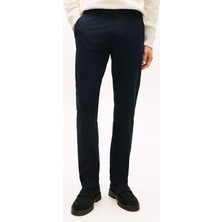 Tommy Hilfiger Erkek Normal Kalıp Esnek Kumaş Düz Paça Lacivert Pantolon MW0MW43408-DW5