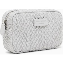 Emporio Armani Kadın Kabartma Desenli Zincir Omuz Askılı Gri Omuz Çantası EW001924 AF19228-U8028