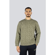Emporio Armani Erkek Regular Fit Bisiklet Yaka Uzun Kollu Yeşil Sweatshirt EM002900 AF10013-F7108
