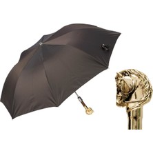 Pasotti Altın At Katlanır Şemsiye Otomatik Açma - %100 Polyester - Metal Sap Uzunluk: 50 Cm - Çap: 100 Cm