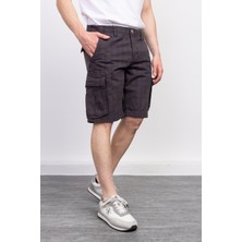 Megalomans 2348 Antrasit Cepli Ekose Kargo Şort