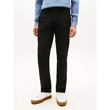 Tommy Hilfiger Erkek Normal Kalıp Esnek Kumaş Düz Paça Siyah Pantolon MW0MW43408-BDS