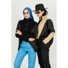 By Özlem Yazan Asimetrik Kapitone Detaylı Fermuarlı Ceket