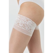 LİCSHE Beyaz Jartiyer Çorap