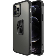 Subutu iPhone 12 Pro Kılıf Sbt V-Bax Kapak-Siyah