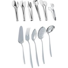 PremiumPort Çelik Maşa 11 Parça Seti, Pratik ve Şık Sunum Için Ideal