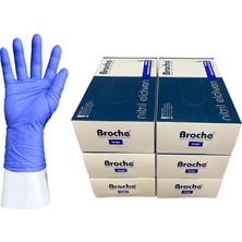 Broche Pudrasız Kobalt Nitril Eldiven L Beden 6'lı Paket