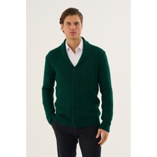 Erkek Şal Yaka Düğmeli Hırka