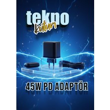 teknokutum Tüm Telefonlarla Uyumlu Type C 45W Hızlı Şarj Aleti