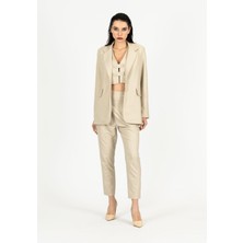 By Özlem Yazan Suit Dokuma Astarlı Düğmeli Blazer Ceket