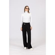 By Özlem Yazan Kruvaze Detaylı Yüksek Bel Klasik Kadın Pantolon