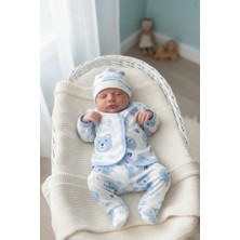 Buufuu Koala Baskılı Bereli Bebek Uzun Kollu 3'lü Zıbın Alt Üst Takım