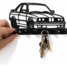 Yapı3D Bmw E30 Duvar Tipi Anahtarlık Askısı | Metal Anahtar Tutucu | Ev, Ofis ve Garaj Dekorasyonu