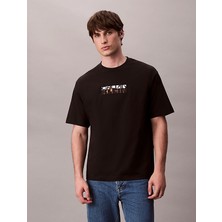 Calvin Klein Erkek Pamuklu Bisiklet Yaka Kısa Kollu Siyah T-Shirt LV04RD808G-UB1