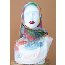 Sinem Monalisa Hibrit Dijital Natural Eşarp Yeşil