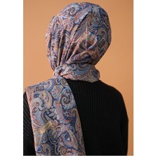 Sinem Picasso Hibrit Digital Fresh Şal Lacivert