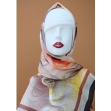 Sinem Picasso Digital Relax Soft Şal Siyah