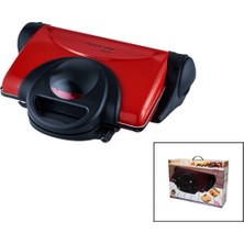 Allians Kırmızı Elektrikli Teflon Tost Makinesi, 8 Dilim, 180° Izgara, 6 Kademeli